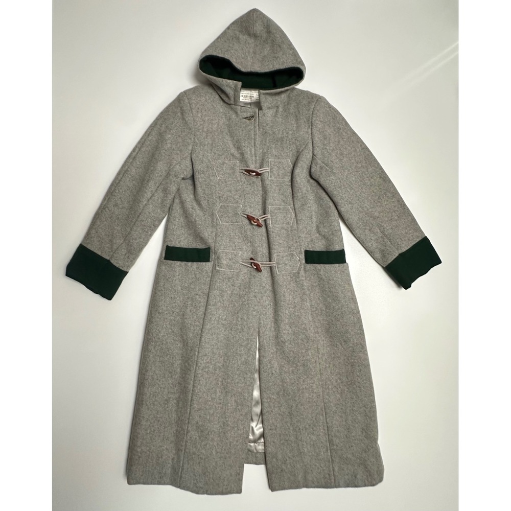 VTG Disneyland Fantasyland Cast Member Wool Toggle Coat Jacket Grey Women XS